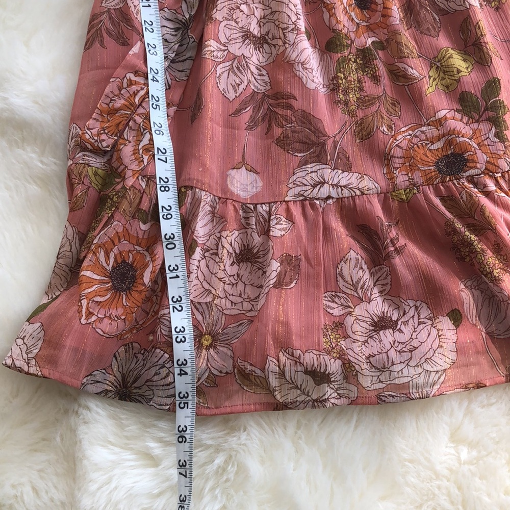 Monteau Los Angeles Floral Spring Dress Size M - Picture 5 of 8